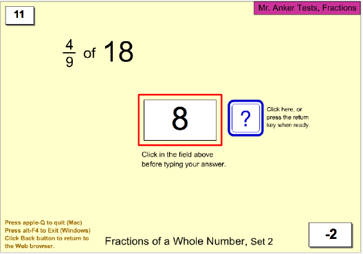 Mr. Anker Tests Fractions Activities