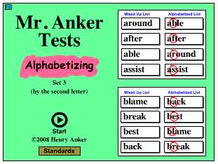 Mr Anker Tests 3rd Grade Activities