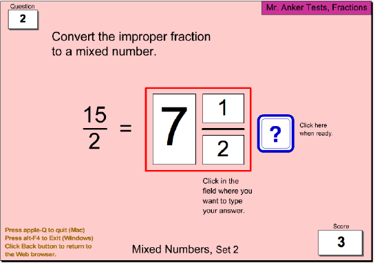 Mr. Anker Tests Fractions Activities