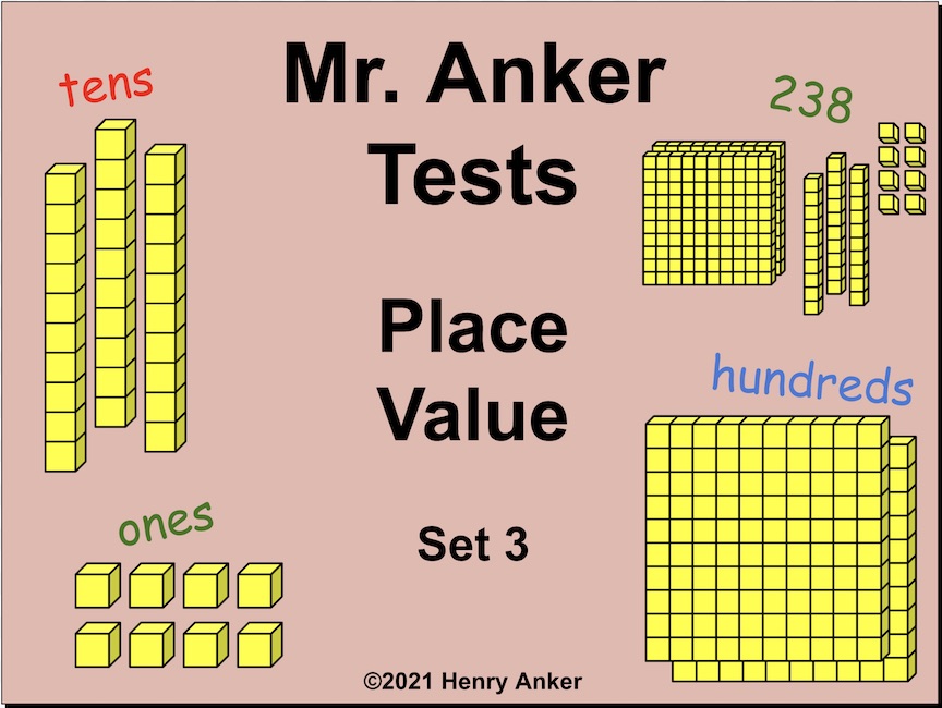 Mr. Anker Tests Grade 3 Activities