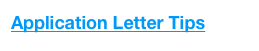 Application Letter Tips